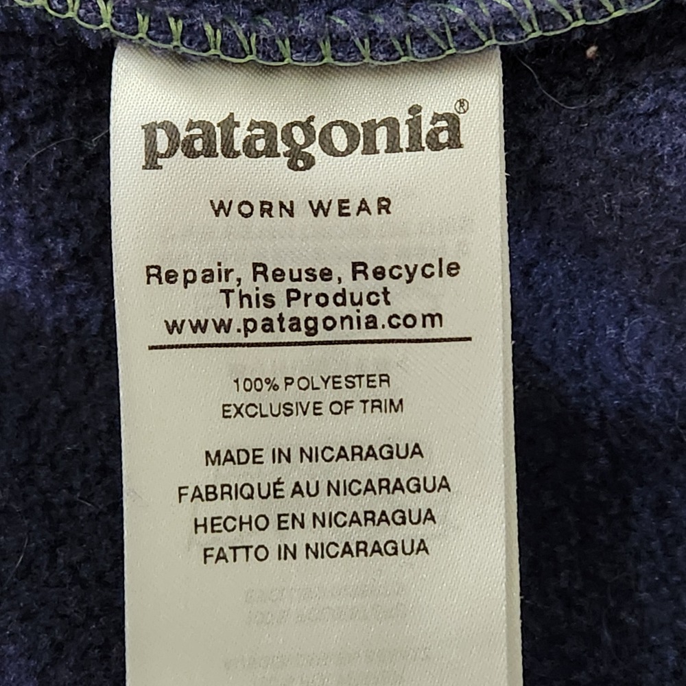 Patagonia Lightweight Synchilla Snap T Pullover Womens Medium Green Blue Fleece - Picture 4 of 9